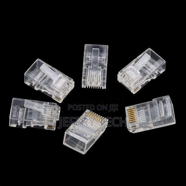 100pcs RJ-45 Ethernet Cables Module Plug Network Connector F - thumbnail 2