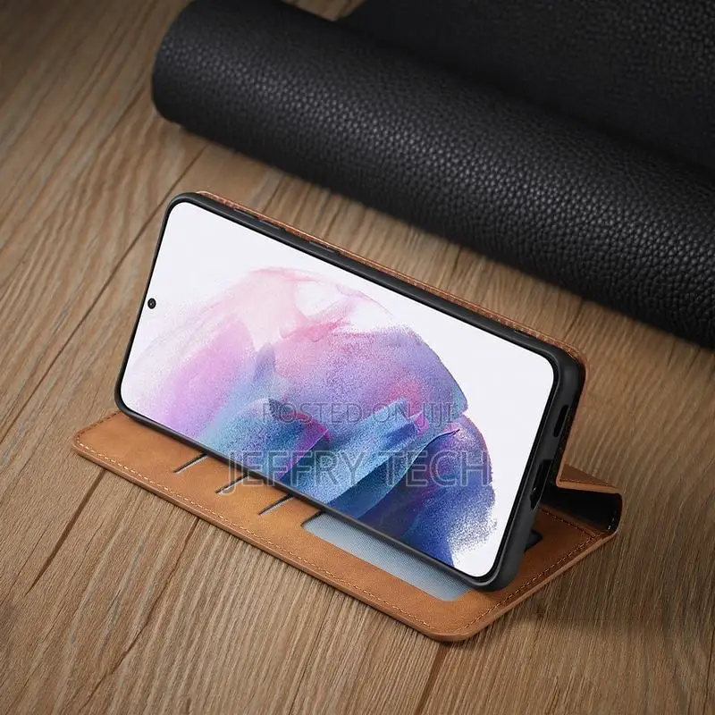 S22 S21 S20 Ultra Fe Plus S10 S9 S8 Leather Wallet Case For