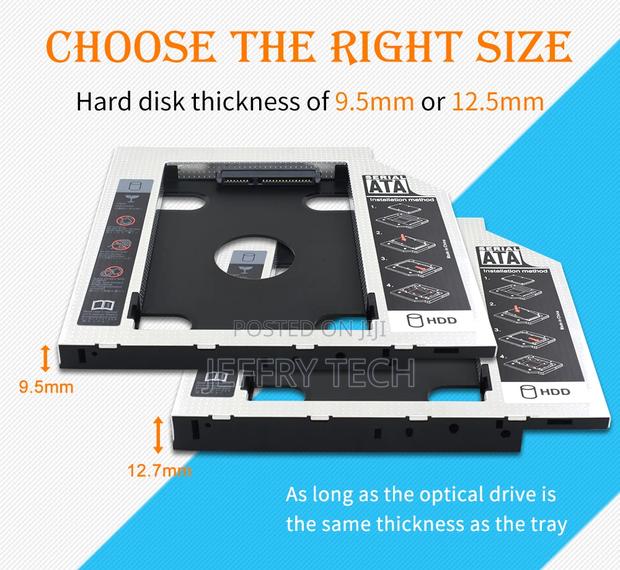 9.5 12.7mm HDD Caddy Aluminum Universa SATA 3.0 2.5" SSD CD