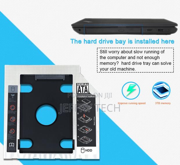 9.5 12.7mm HDD Caddy Aluminum Universa SATA 3.0 2.5" SSD CD - thumbnail 2