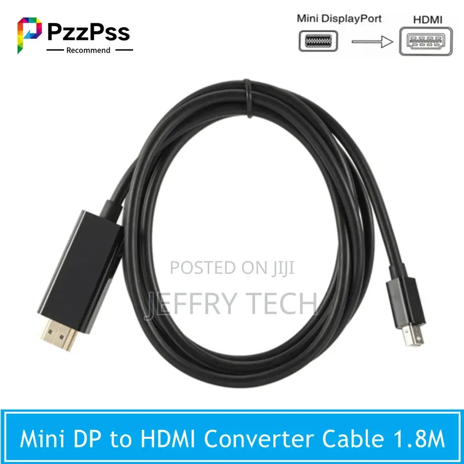 1080P Mini Displayport to HDMI Cable 1.8M HD Thunderbolt 2 M