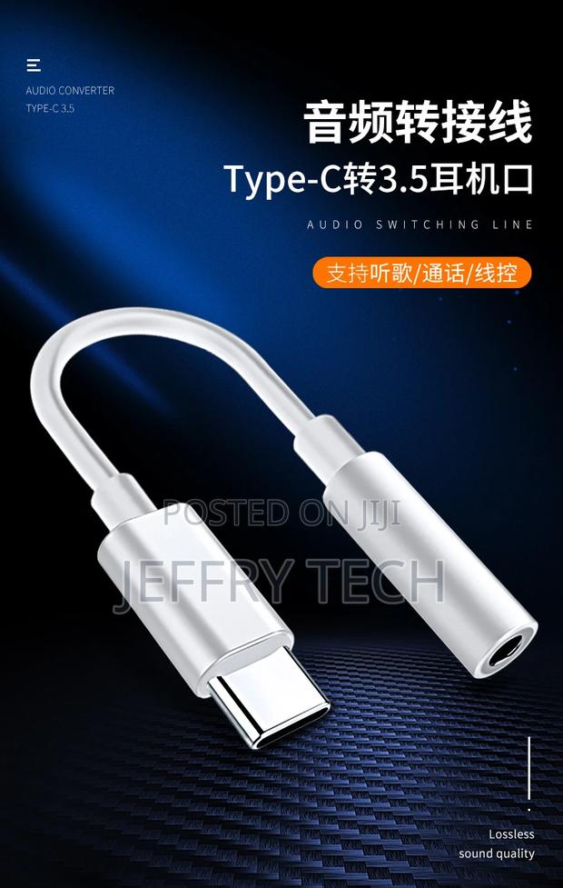 Type C to 3.5 Mm Aux Adapter Type-C 3.5 Jack Audio Cable Fo - main view
