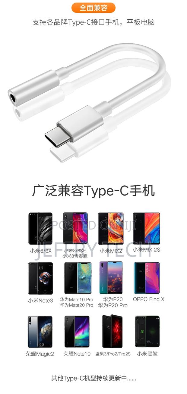 Type C to 3.5 Mm Aux Adapter Type-C 3.5 Jack Audio Cable Fo - thumbnail 2