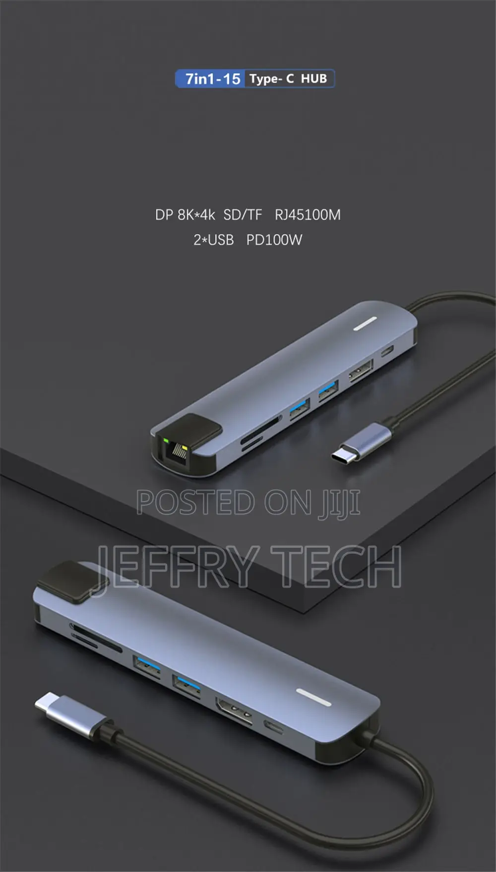 7-in-1 DP 60hz Docking Station USB Type C Hub Concent