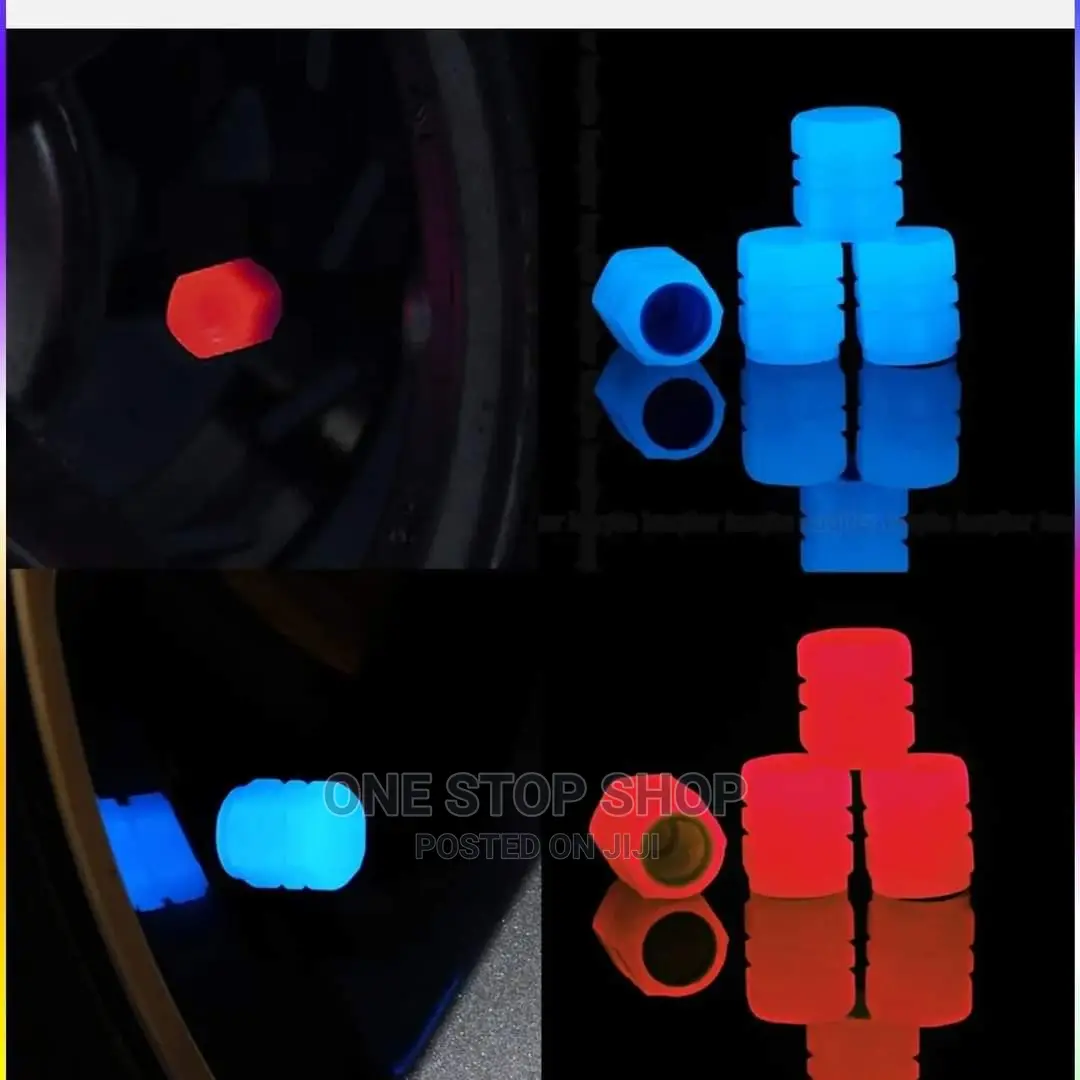 Blue ,Red,Pink,Green 8pcs Universal Tire Reflective Tire Cap