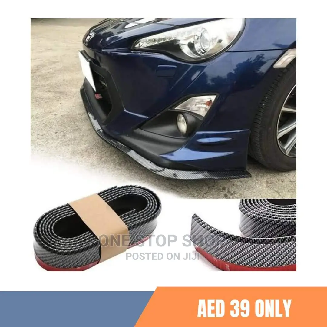 Car Bumper Installed With Carbon Black Samurai Rubber Lip