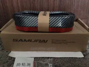 Car Bumper Installed With Carbon Black Samurai Rubber Lip
