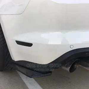 2pcs Gloss Black and Carbon Black Rear Side Lip