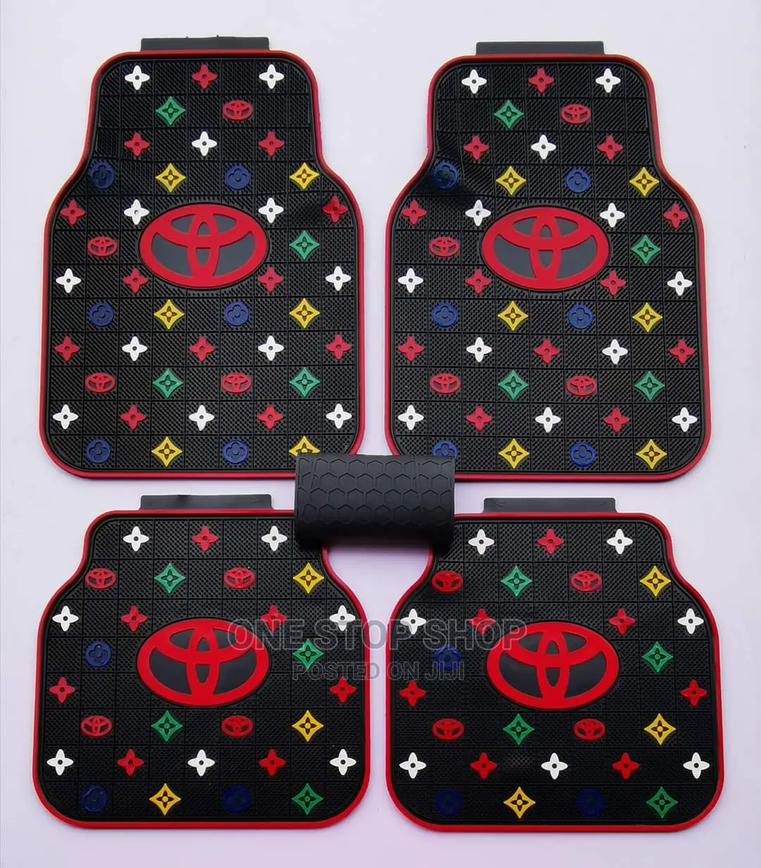 5pcs Rubber Flowered Toyota Branded Mats