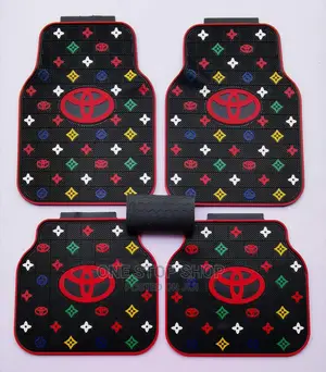 5pcs Rubber Flowered Toyota Branded Mats
