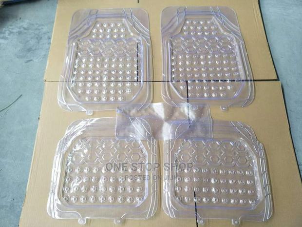 Heavy PVC 5pc Decorated Clear Mats - main view
