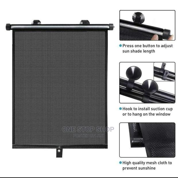 Retractable Car Windscreen Sunshade Cover (125*50cm) - thumbnail 3