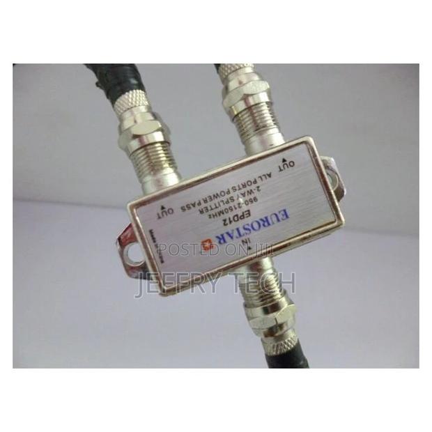Eurostar 2-Way Coaxial Cable Splitter, 950-2150mhz Range