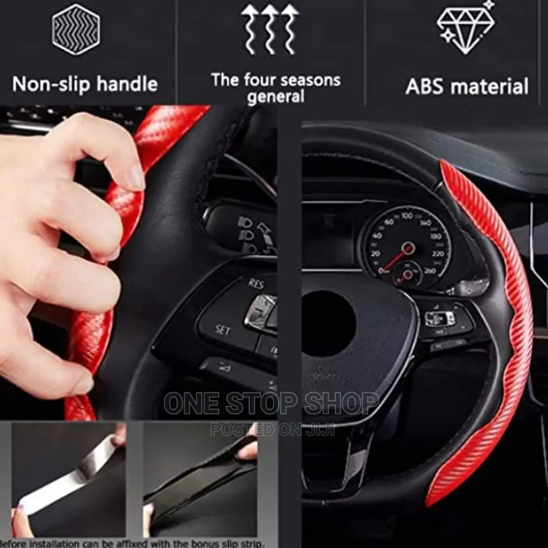 Carbon Antiskid 2pc Steering Wheel Cover