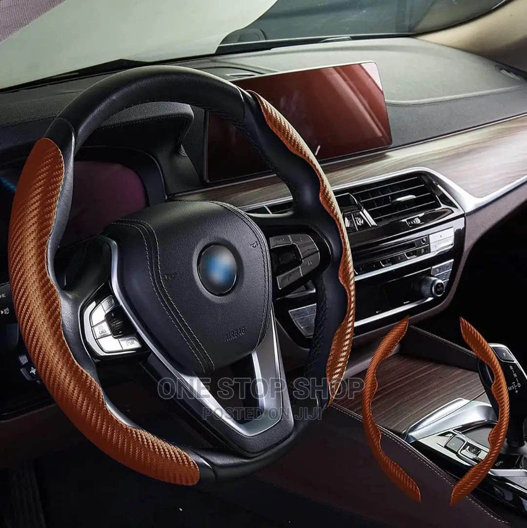 Carbon Antiskid 2pc Steering Wheel Cover