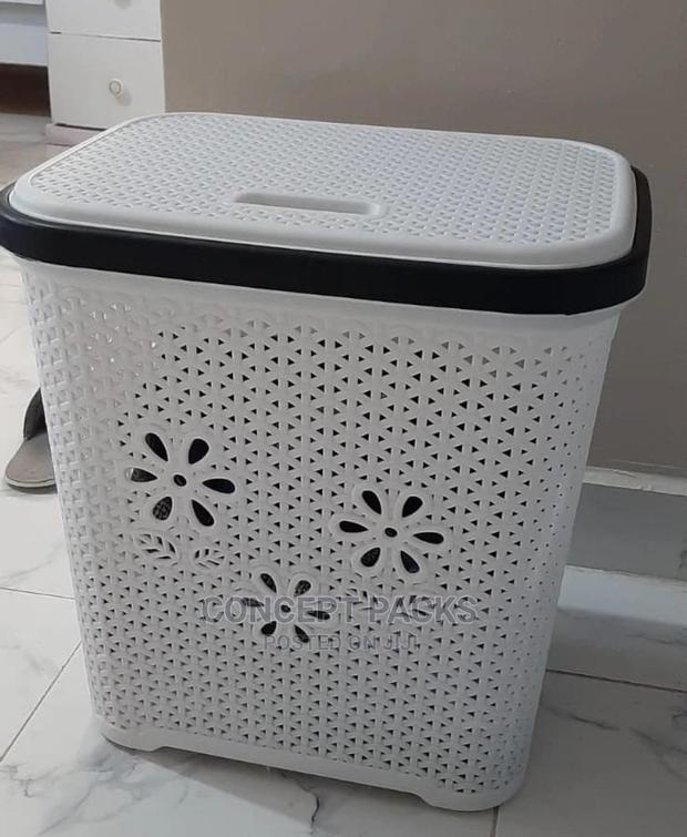 Zena Laundry Basket. 56cm H X 44cm W X 35cm D - main view
