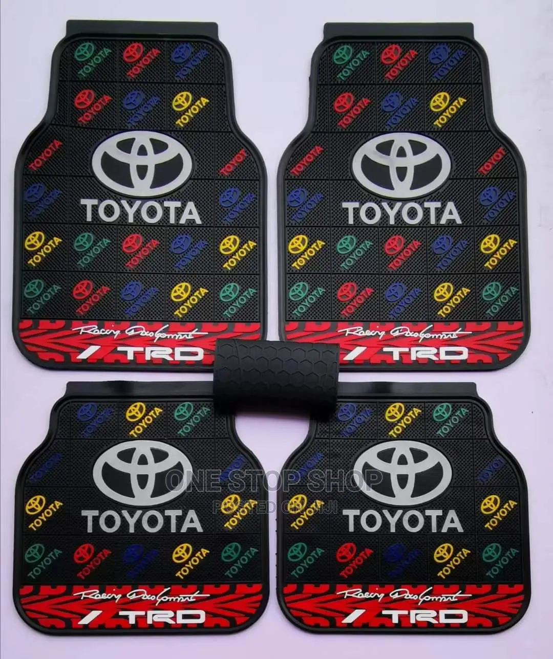 5pcs Multicolored Toyota Branded 5pc Rubber Mat
