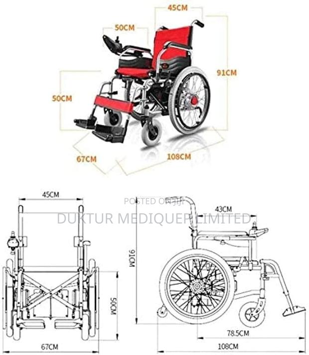Electric Wheelchair Convertible To Manual Max Weight 120kg - thumbnail 2