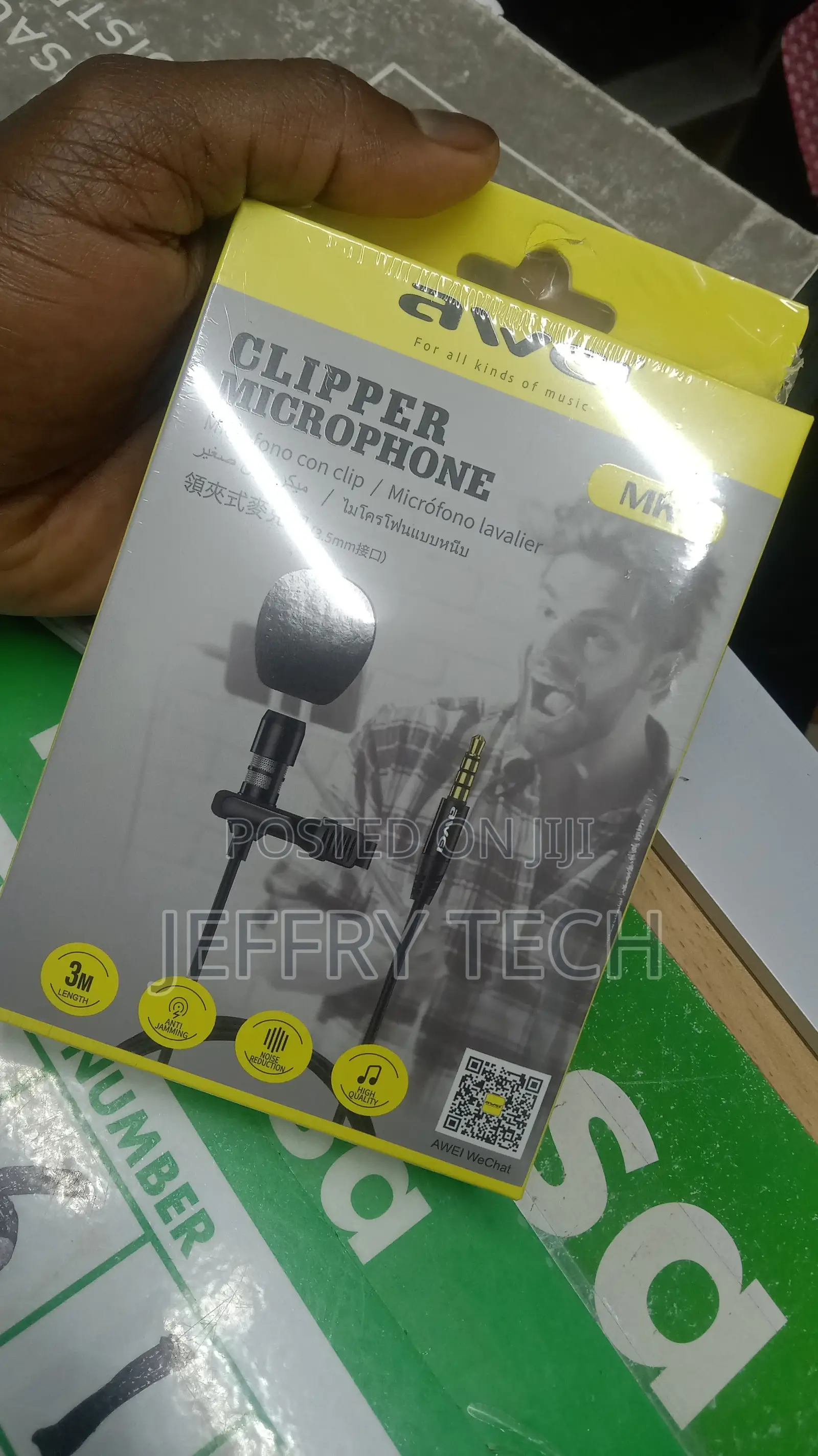 Awei MK1 Mini Wired Microphone for Mobile Phone 3m Clean Sou
