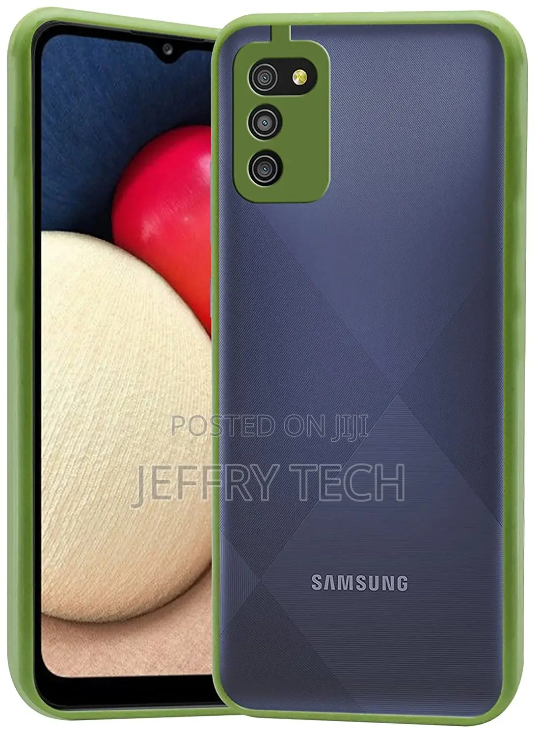 Smoke Back Cover Case for Samsung Galaxy M02s (Light Green)