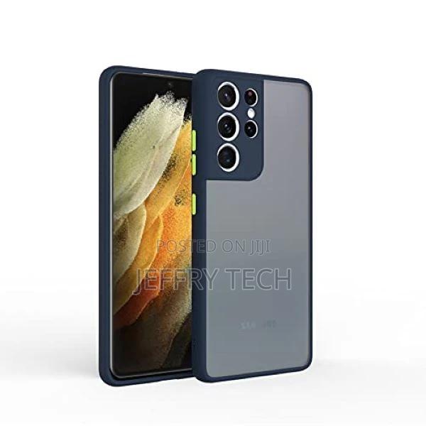Grip Smoke Back Cover for Samsung Galaxy S22 Ultra 5G - Blu