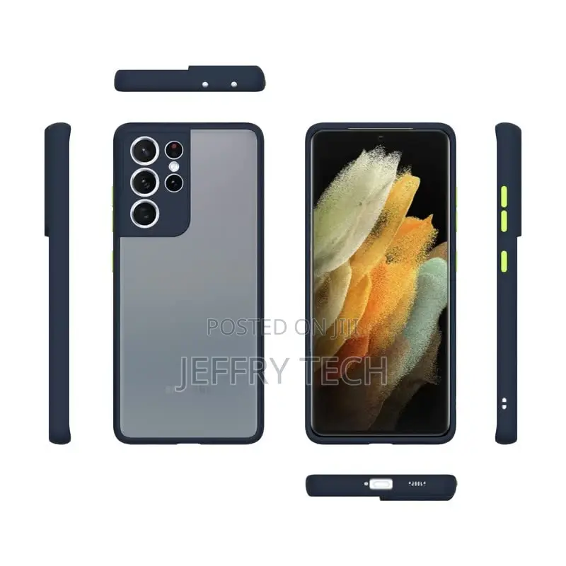 Grip Smoke Back Cover for Samsung Galaxy S22 Ultra 5G - Blu