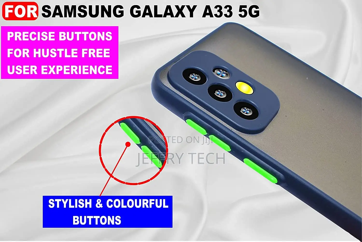 Back Cover (Blue) for Samsung Galaxy A33 5G Translucent Shoc