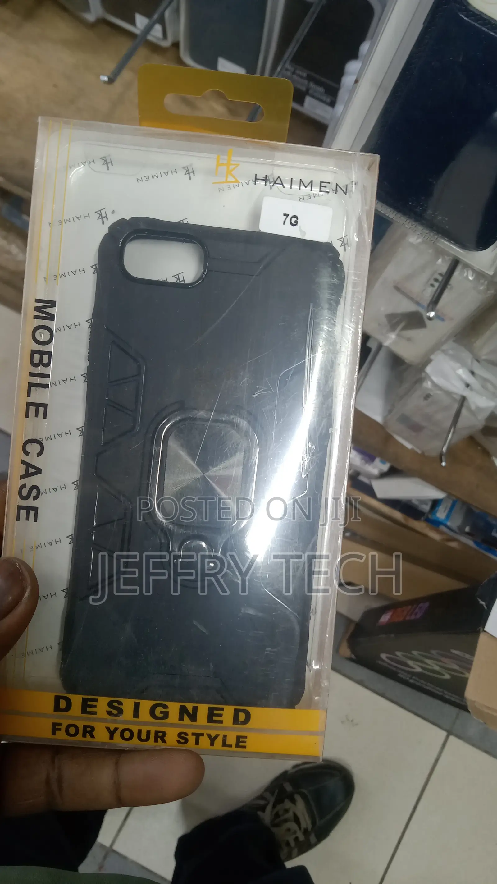 Designed for iPhone 7G Plus Case Ring Holder Iron Man Design