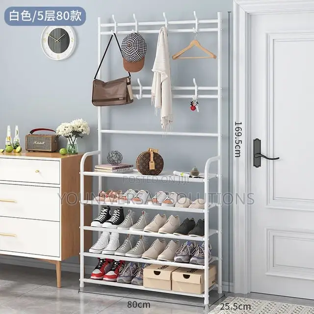 Brand New You White Shoe Rack With Hanger