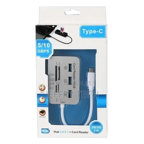 USB 3.1 Type-C COMBO 3 Ports HUB + MS DUO / SD(HC) / M2 / T-