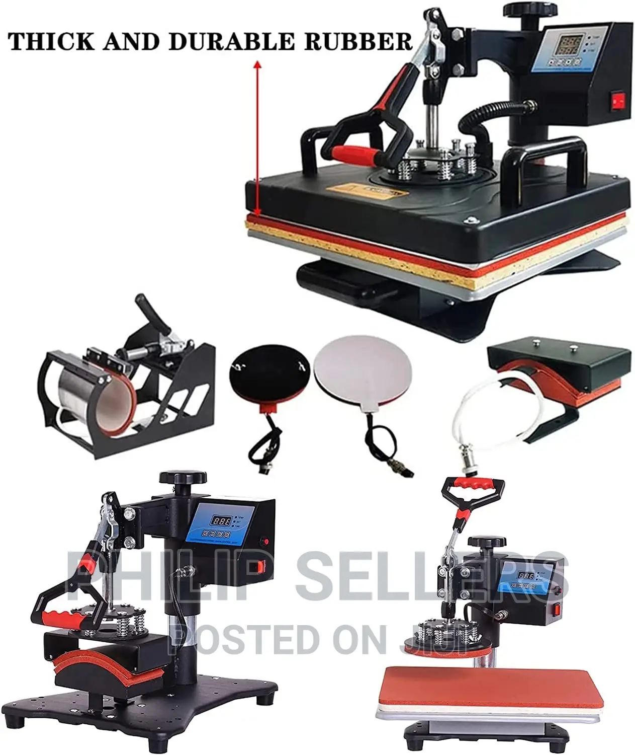 8 in 1 30 × 38cm Heat Press Machine Digital 1250W Combo Prin