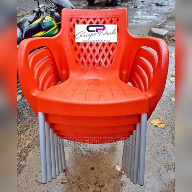 Metal Tubing Plastic Chair.