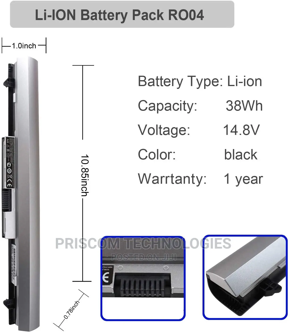 Laptop Battery for HP Probook 440 G3 430 G3(RO04XL)