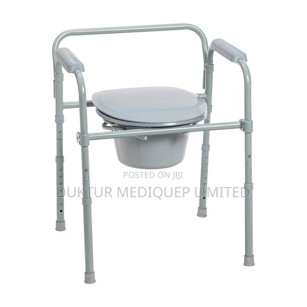 Heavy Duty Extra Wide Commode Frame With Splash Guard - thumbnail 3