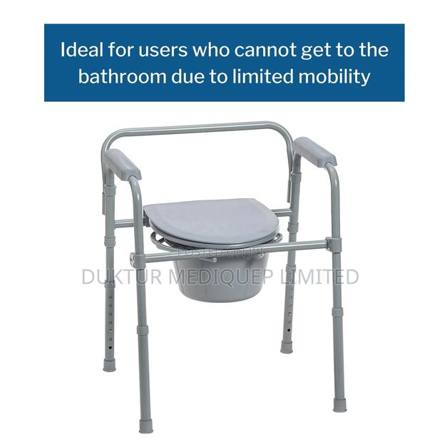 Heavy Duty Extra Wide Commode Frame With Splash Guard - thumbnail 4
