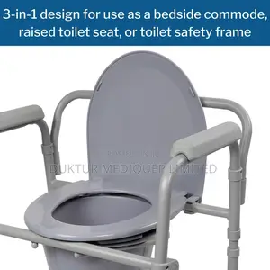 Heavy Duty Extra Wide Commode Frame With Splash Guard
