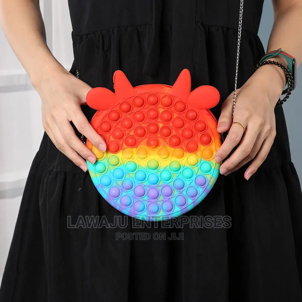Rainbow Pop It Bubble Fidget Handbag