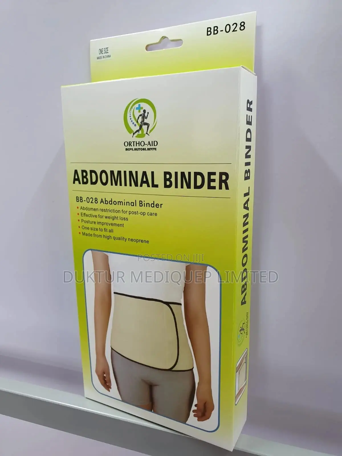Elastic 9′′ High Postpartum Abdominal Binder Soft Latex Univ