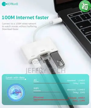 Coteetci USB-C 3in1 OTG Ethernet Adapter