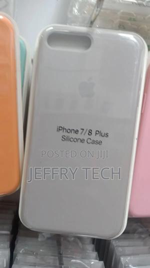High Quality Silicone Case for iPhone 8 Plus- Grey - thumbnail 4