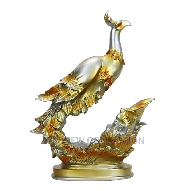 Golden Blue Peacock Wine Bottle Holder - thumbnail 2