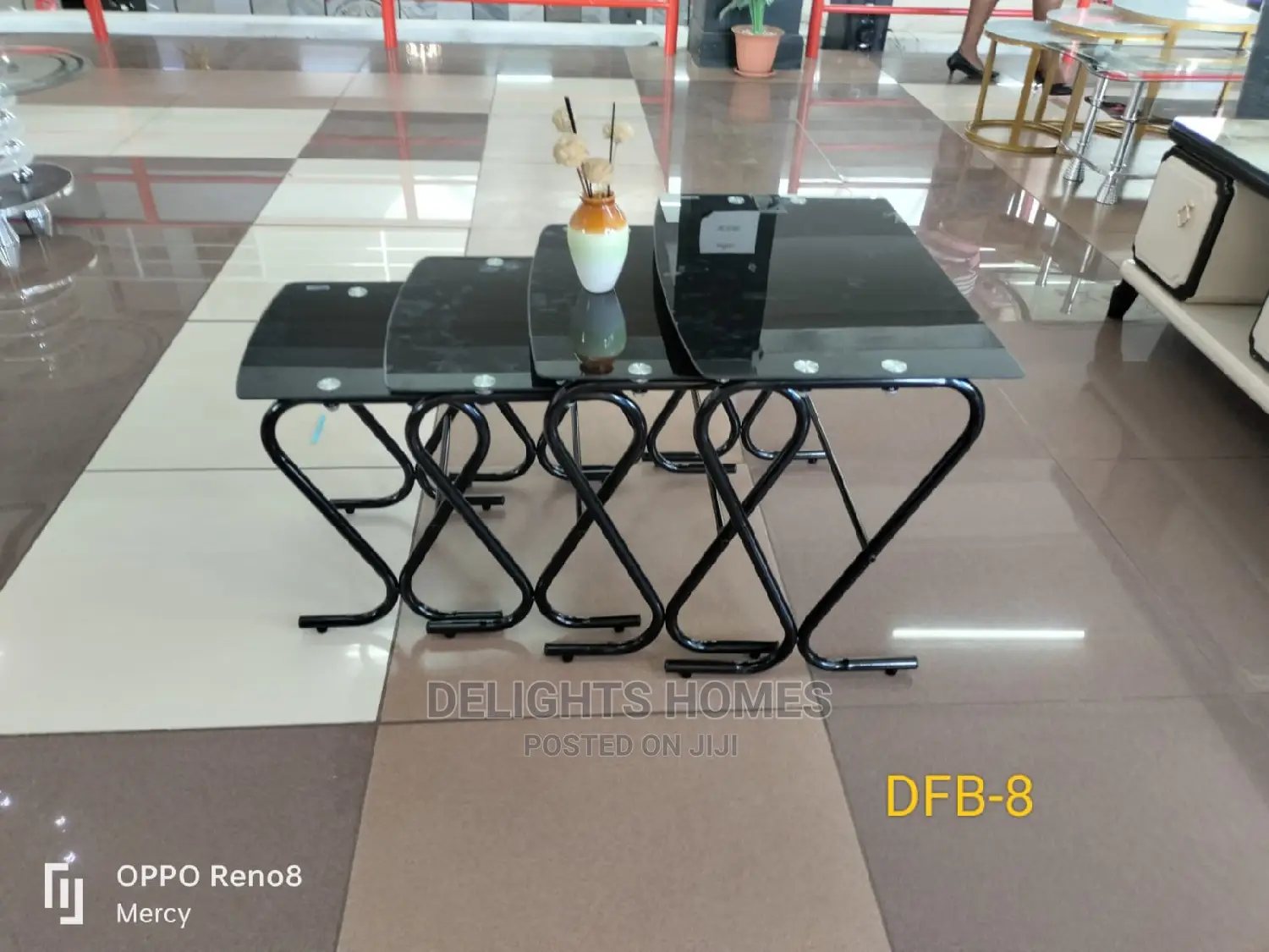 4pcs Glassy Stools