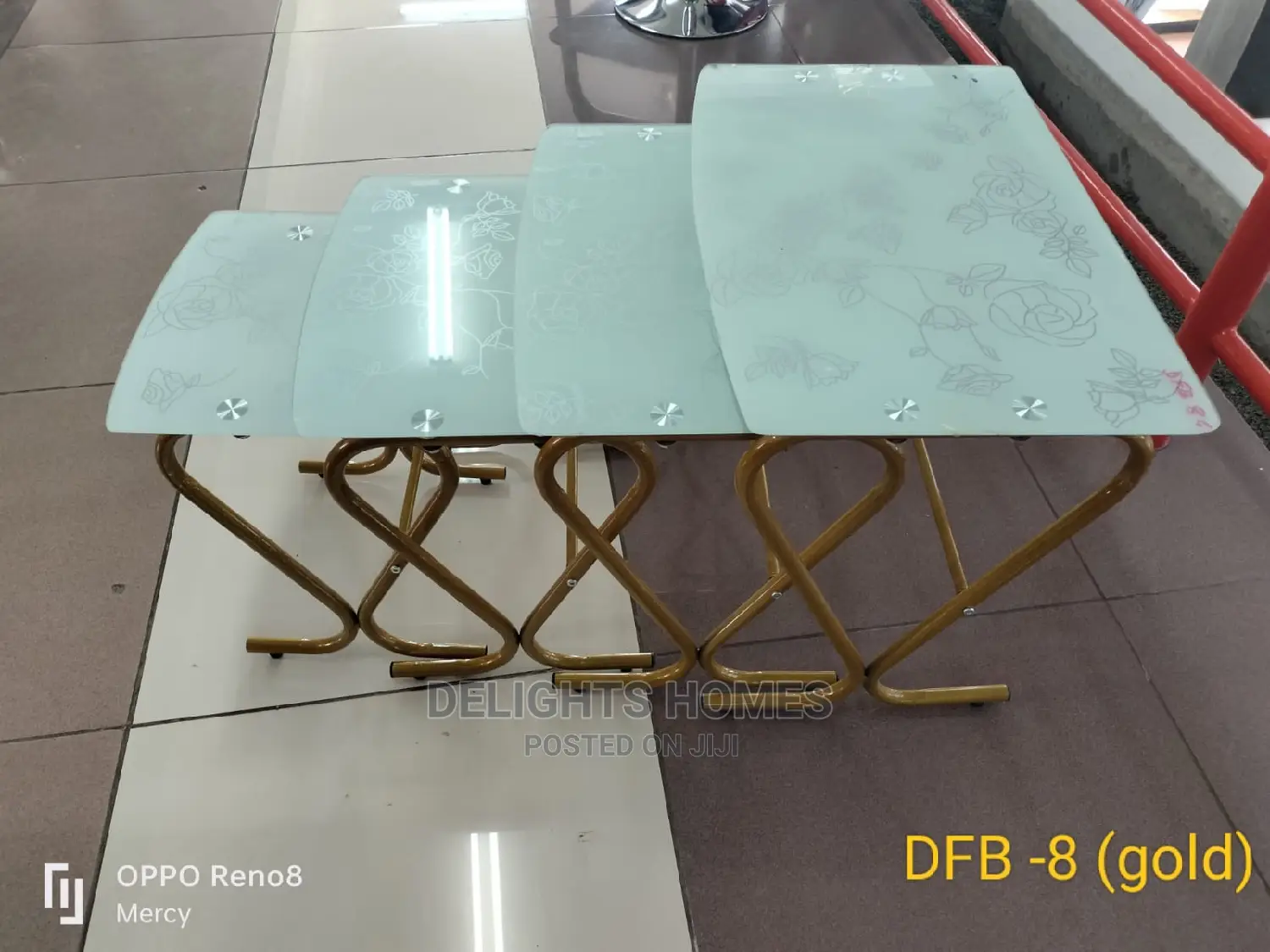 4pcs Glassy Stools
