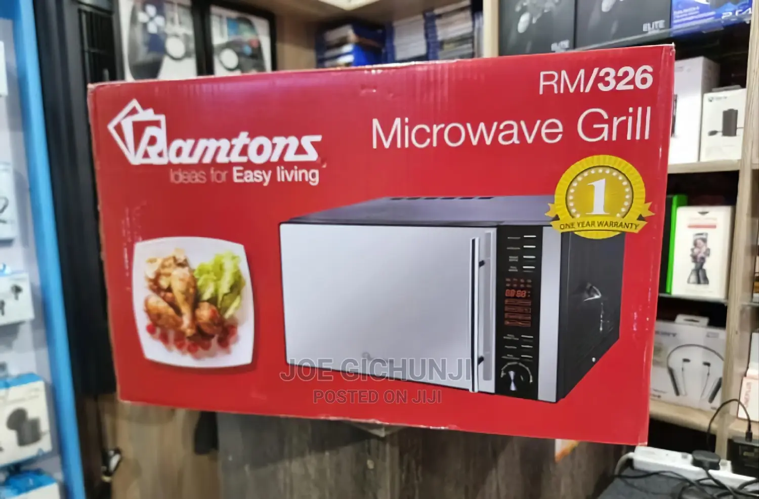 25 Liters Microwave+Grill Black- Rm/326