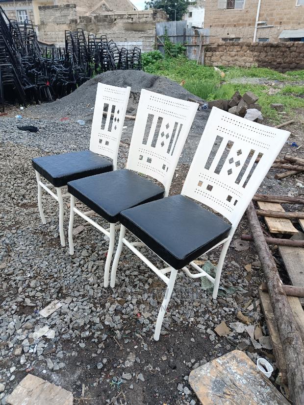 Restaurant Chairs With White Powder Coating.