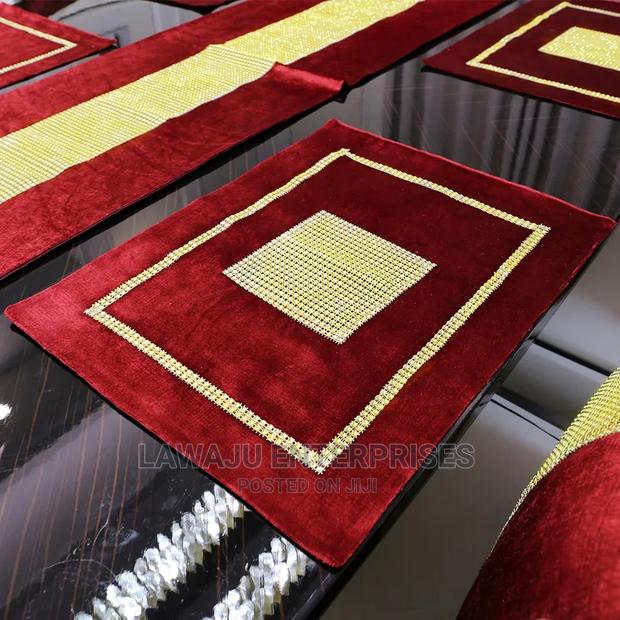 13pc Elegant Silky Table Runner Plus Placement Mats - thumbnail 4