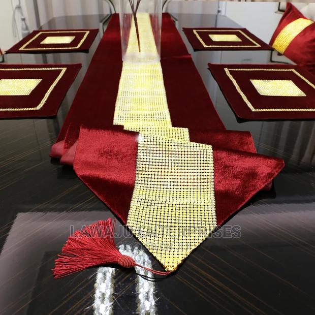 13pc Elegant Silky Table Runner Plus Placement Mats - thumbnail 5