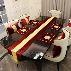 13pc Elegant Silky Table Runner Plus Placement Mats
