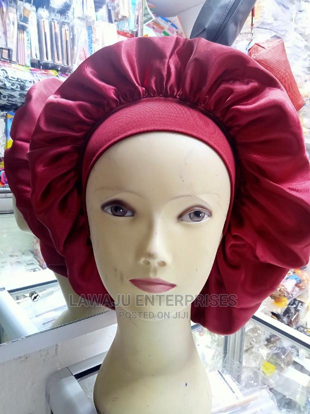 Wide Band Satin Bonnet - Plain Colour - main view