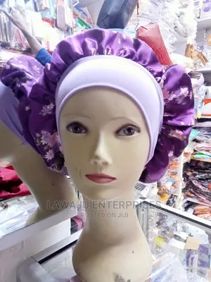 Wide Band Satin Bonnet - Plain Colour